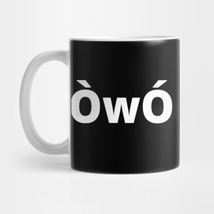 Angry OwO Emoticon Emoji Tshirt Mug